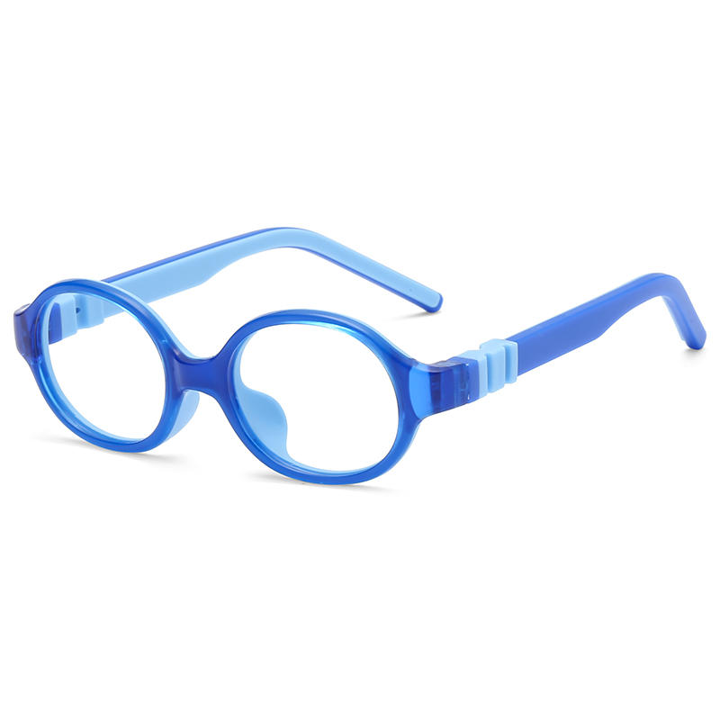 Производитель Оптовые индивидуальные сверхлегкие детские круглые очки Оптические оправы складные LT6650-39